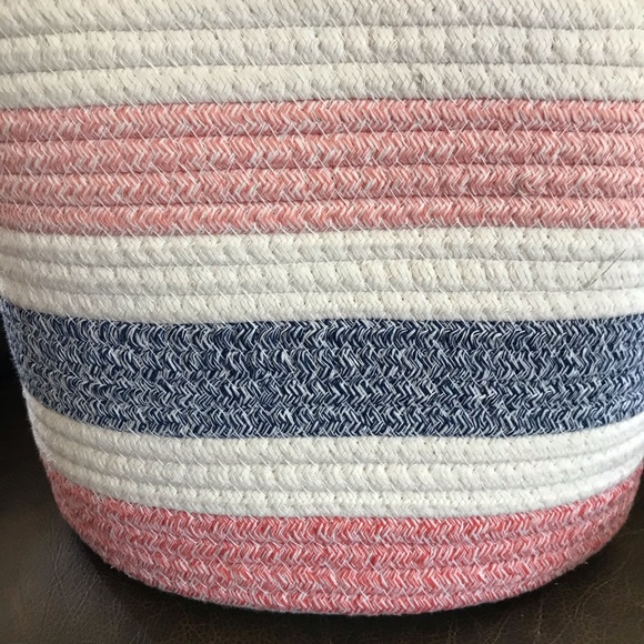 Pillowfort Multi Stripe Coiled Rope Storage Basket - Picture 5 of 11